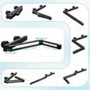 Car Headrest Camera Holder,2-Stage Aluminum Alloy Extension Foldable Arm, Double 1/4"-20 Threaded Screw Compatible with GoPro/Insta 360 / DJI OSMO Pocket3 / Mevo Start/DSLR/iPhone