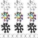 18-in-1 Snowflake Multitool, 9 Packs Stainless Steel Snowflake Wrench/Bottle Opener/Screwdriver Kit, Stainless Steel Portable Star Tool for Christmas Great Gifts