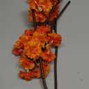 2 Pcs Artificial Cherry Blossom Flowers Branches 41" Faux Cherry Blossom Long Stem Orange Silk Cherry Blossom Tree Tall Fake Flower Arrangement for Home Wedding Centerpieces Spring Indoor Decor