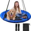 RedSwing 43" Flying Saucer Swing for Kids Outdoor, Large Round Tire Swings for Trees and Swingset, Strong Heavy Duty for Outside Playground, 500LBS Weight Capacity, Blue