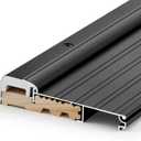 Blulu 36" Aluminum Exterior Door Threshold 5 5/8" Swing Threshold Black Heavy Duty Aluminum Door Sill Pan for Weatherproof & Easy Install for Residential/Commercial Use