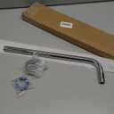 HarJue Shower Arm with Flange and Teflon Tape, Wall Mounted Shower Pipe 304 Stainless Steel Extension Arm for Fixed Shower Head & Handheld (15 Inch, Chrome)