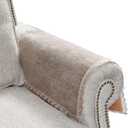 MINJIATEX Couch arm Covers,Non-Slip lace Sofa arm Cover Set of 2 Washable Sofa armrests Covers for Living Room Recliner Chair arm Cover Protectors for Leather Sofa armrest slipcover (Tea Mouse Color)