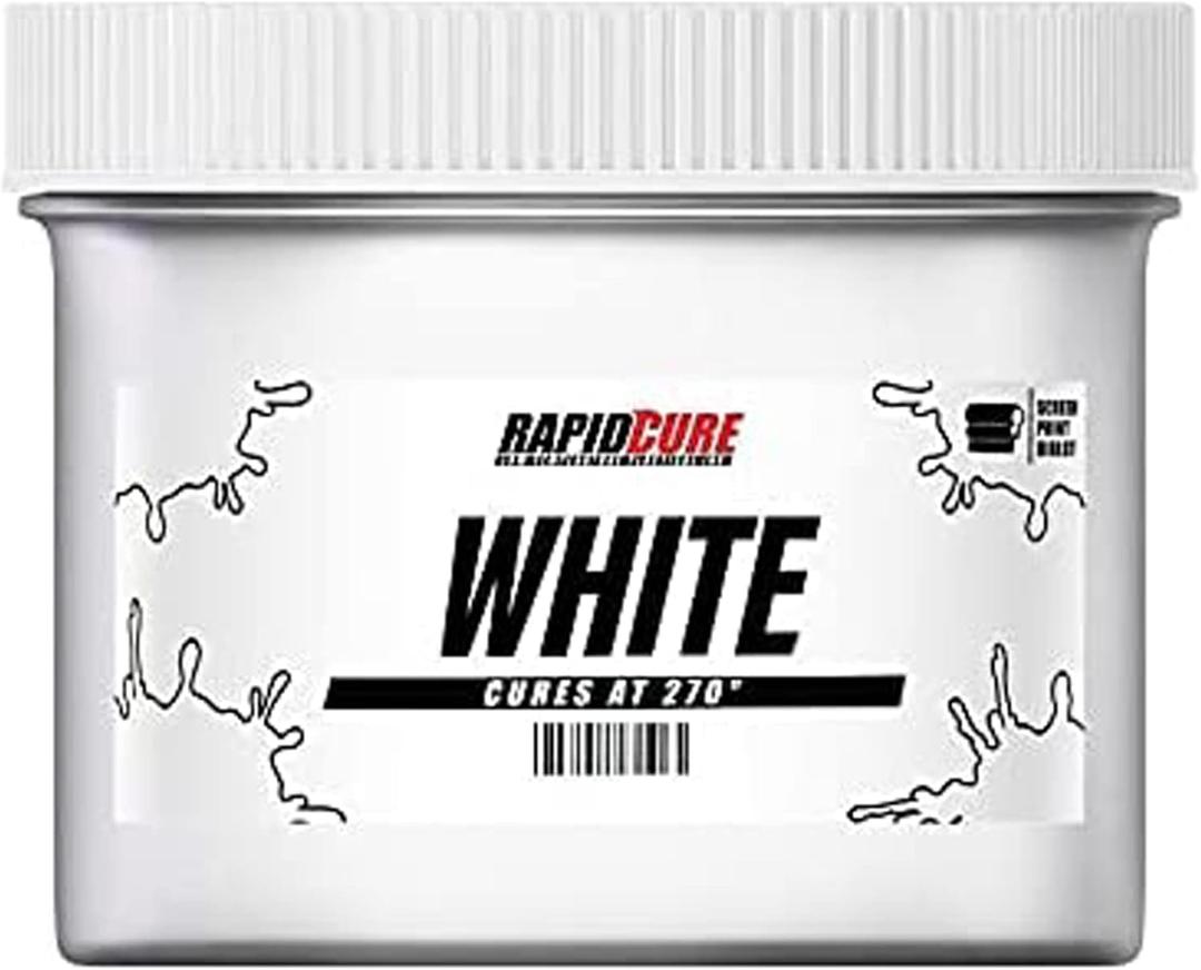 Rapid Cure Screen Printing Ink White (8oz.) - Plastisol Ink for Screen Printing, Fast Curing Fabric Paint - Screen Print Direct, USA Made