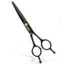 ULG Professional Hair Cutting Scissors 6.5 Inch  Sharp Barber Shears, Stainless Steel Symmetrical Salon Haircut Scissors for Women, Men, Kids, Gloss Paint Finish, Black