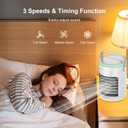 Portable Air Conditioners Fan with 3 Speeds 7 Colors,Small Mini Ac Unit for Bedroom - Air Cooler for Room - Car Ac - Mini A/C for Office Outdoor Camping