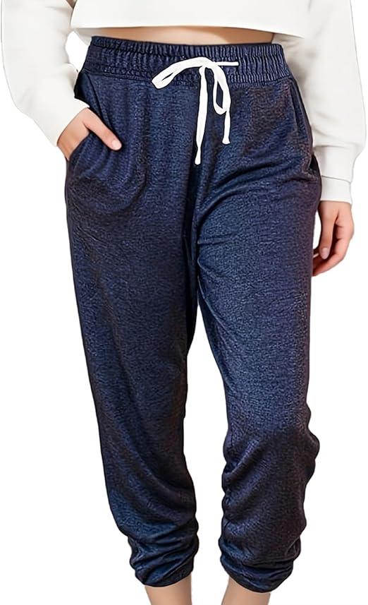 Women Baggy Sweatpants with Pockets Lounge Womens Pajama Pants Female Trouser (XX-Large, Space)