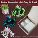 3D Printed Magnetic Frog Set of 3  Poseable Articulated Fridge Magnets with Magnet Feet for Refrigerator, Locker & Whiteboard; Cute Funny Home Office Kitchen Decor, Animal Magnets