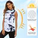 Koscacy Women's Sleeveless Golf Tennis Polo Shirts Zip Up Dry Fit Workout Tank Tops Athletic Shirt (M)