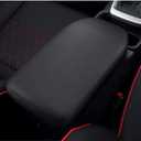 INTGET Center Console Armrest Cover for 2025 Toyota RAV4 Accessories 2024 2023 2022 2021 2020 2019 Leather Middle Console Lid Cover Pad Protector Elbow Arm Rest Covering Car(Black)