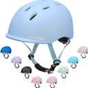 Kids Bike Helmet,Toddler Cyling Helmets for Ages 5-8-9-10-12-14-16Years Youth Boys & Girls,Child Adjustable Multi-Sport Bicycle Skateboard Roller Skate Scooter Balance Skateboarding Helmet (Skyblue)