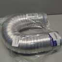4" Inch Flexible Duct - 1.48 to 3.28 ft Length - Corrugated Aluminum Ducting Connector - Galvanized Steel End Sleeves - Washer and Dryer Exhaust Duct - Dust Collection Hose - Dryer Duct