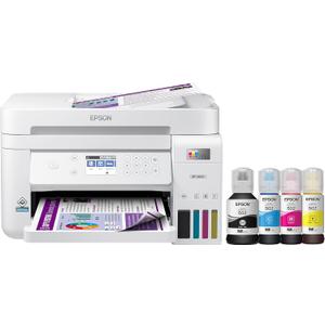Epson EcoTank ET-3850 Wireless Color All-in-One Cartridge-Free Supertank Printer with Scanner, Copier, ADF and Ethernet White 