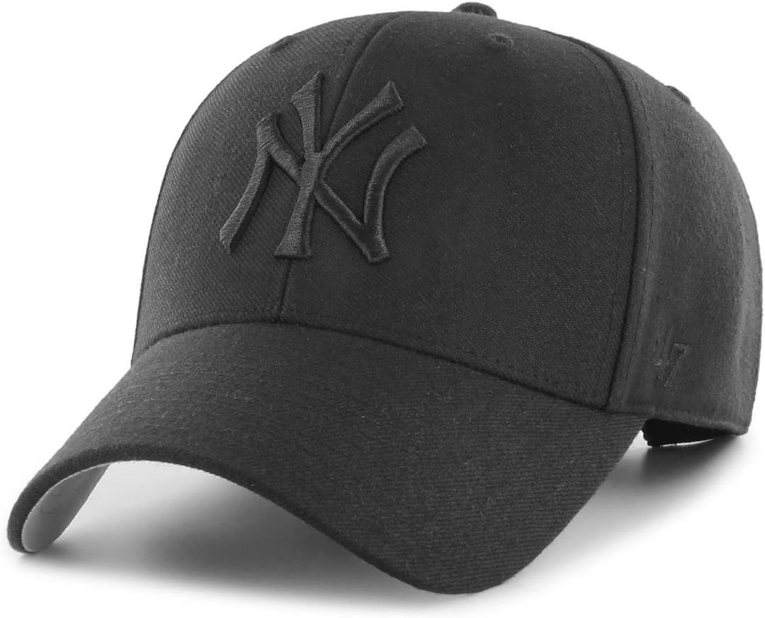 47 MLB Unisex-Adult '47 MVP Adjustable Hat (One Size, Black)