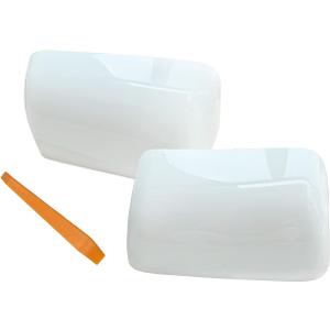 Mirror Cover Cap Compatible with 2008-2016 Ford F250 F350 Super Duty Towing Mirror White