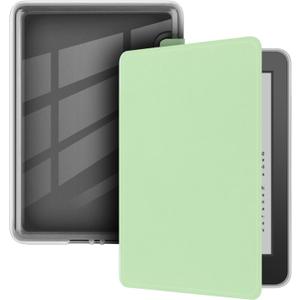 Case for 6" Kindle (8th Generation-2016 Release), Ultra Clear Soft Flexible Transparent TPU Back Cover with Auto Sleep/Wake for Kindle (Model NO. SY69JL), Light Green