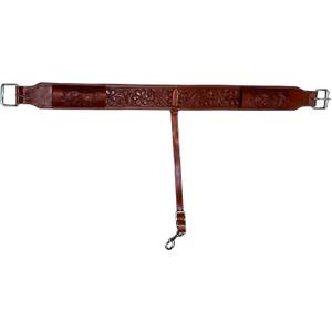 Hulara Western Carved Leather Rear Flank Back Saddle Girth Cinch Belt with Bucking Strap Comfytack |Premium Flank Cinch Belt Leather Horse Girth