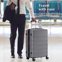 Sweetcrispy 28 Inch Checked Luggage, Suitcase with Spinner Wheels