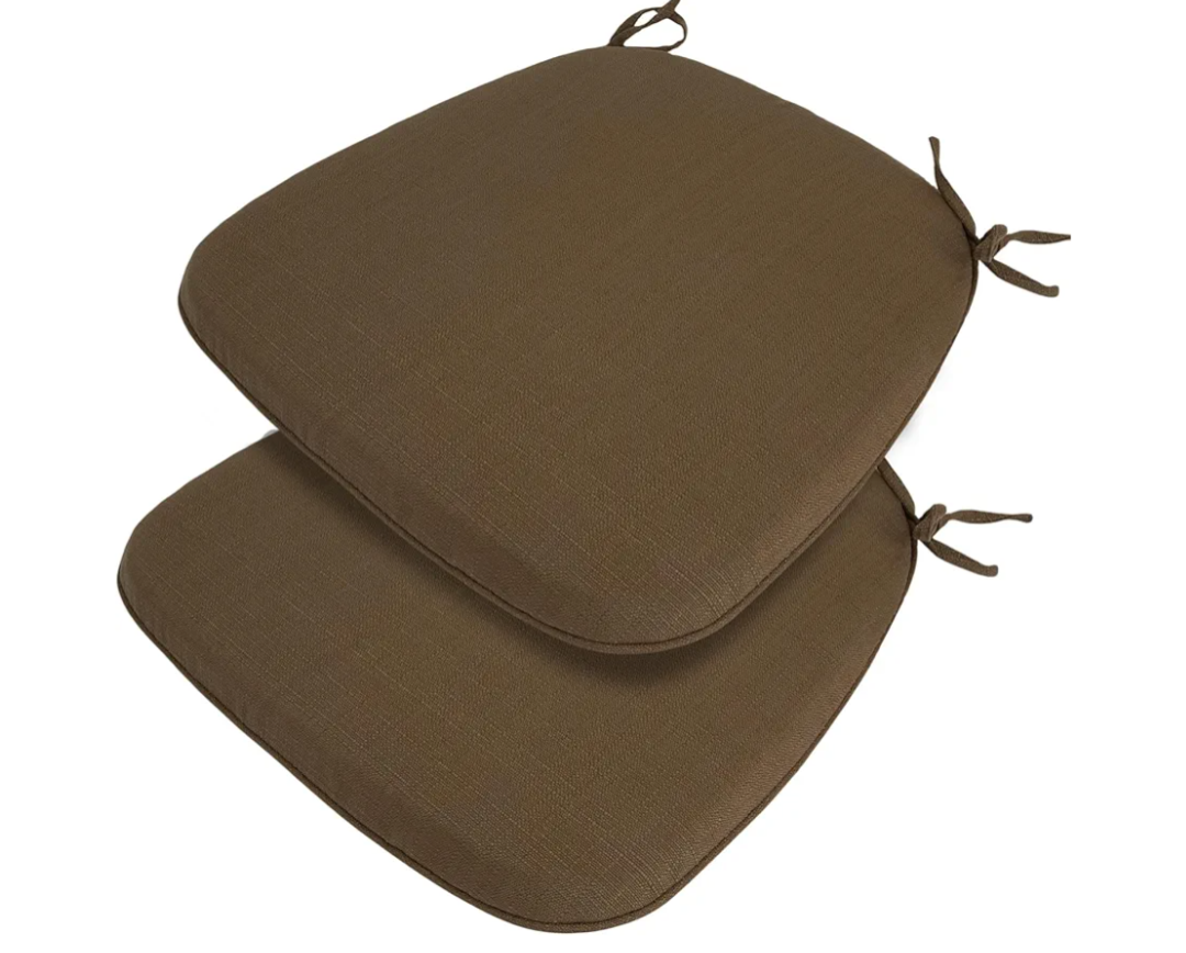 Outdoor Chair Cushions Set of 2,Patio Seat Cushion 17"x16"x2",U-Shaped Dining Chair Cushion 17 by 16 Inch,Water Resistant,Fade-Resistant Chair Pads for Kitchen Garden Furniture(Coffee Brown)