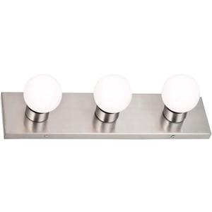 Design House 519280 Contemporary 3-Light Indoor Vanity Light Dimmable for Bathroom Bedroom Vanity Makeup, Satin Nickel