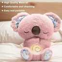 Anxiety Relief Stuffed Animals Koala, Breathing Stuffed Animal with Soothing Music & Light, Anxiety Toys Plush for Sleep, Calming Koala Breathing Toy for Kids Adults (Pink)