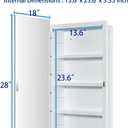 IDYLLOR Plastic Medicine Mirror Cabinet for Bathroom 18 x 28 inch, Surface and Recessed Mount