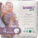 Bambo Nature Premium Eco-Friendly Baby Diapers, Size 4 (15-31 Lbs), 27 Count