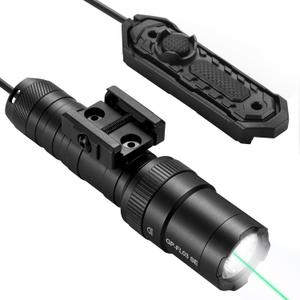 2500 Lumen Aluminum Tactical Flashlight for Rifles  High-Intensity LED Weapon Light with Laser, 90 Min Runtime, Strobe & Momentary Modes, Remote Switch, MLOK & Picatinny Rail Compatible. (Black)