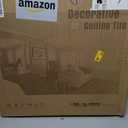 Art3d Drop Ceiling Tiles, Glue up Ceiling Tiles, 2'x2' Plastic Sheet in Black (12-Pack, 48 Sq.ft), 24"x24"