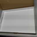 White Rectangular 14x20 Inches Acrylic Ottoman Tray Decorative Serving Tray with Cutout Handles Organizer Tray on Coffee Table Countertop Big Breakfast Bed Tray Living Room Appetizer Serving Food
