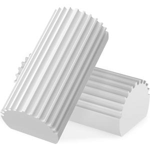 2 Pack Damp Clean Duster Sponge,Gray Damp Dusting Sponge,Duster Baseboard Cleaner Sponge with Ridges,Reusable Wet Duster Sponge,Household Cleaning Sponges for Blinds,Window Track Grooves