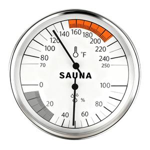 KT THERMO Sauna Thermometer 2 in 1 Fahrenheit Thermometer Hygrometer for Sauna Room, Indoor Humidity Temperature Monitor, Sauna Accessories for Infrared Steam Saunas