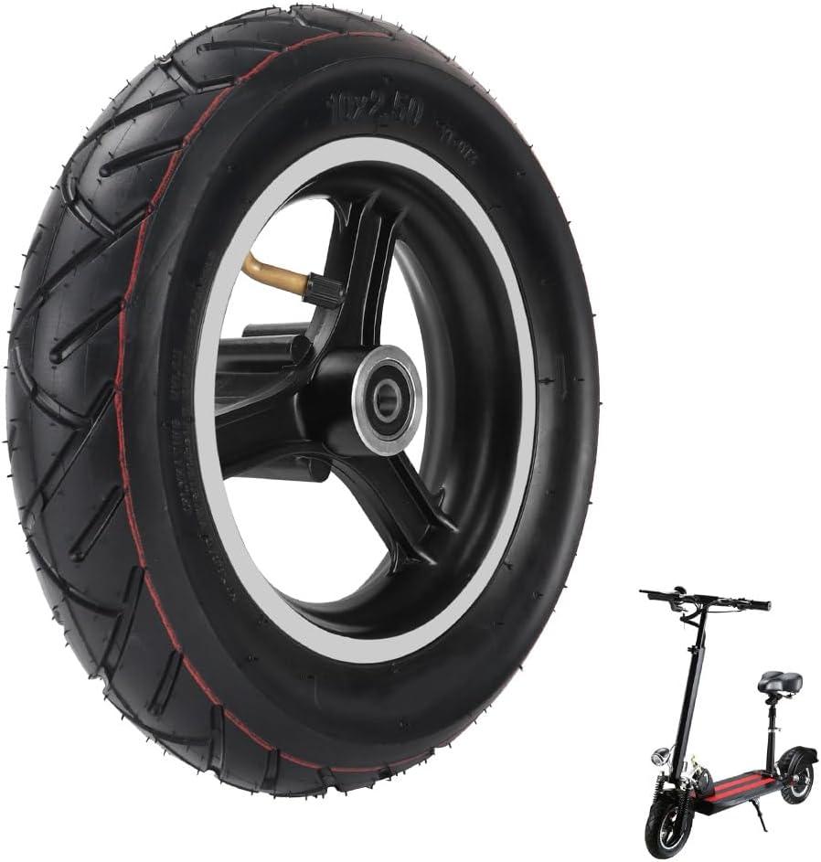 10x2.50 Tire & Hub 10" Scooter Tyre Front Wheel Pneumatic Tire for Smart Self Balancing Mobility Electric Scooter Bike 36v 48v 400w 500w 800w Motor for GOTRAX GMAX with 45 Inner Tube 10x2.5 Set