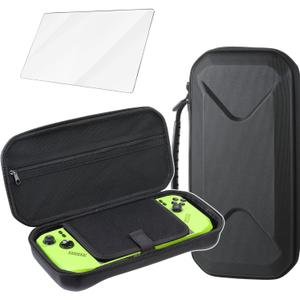 Digi-Tatoo 2in1 Carrying Case & Screen Protector Compatible with 2025 MSI Claw A8/ Claw 8 AI+ (8 inch), Shockproof Scratch-Proof Travel-Friendly Protective Hard Shell Suitcase - Black