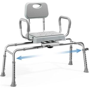 HOMLAND Sliding Shower Chair for Inside Shower, Tub Transfer Bench