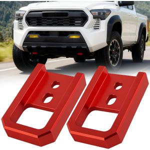 Tow Hooks for Tacoma 2024-2026/4Runner 2025-2026, Car Tow Hooks Compatible with Toyota Tacoma Accessories 2024-2026/4Runner 2025-2026/Land Cruiser 250 2024-2025 (Red)