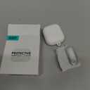 Ljusmicker for AirPods 4 Case 2024 with Cleaner Kit,Soft Silicone Protective Cover for Apple AirPods 4th Generation Cases for Women Men,AirPod 4 Case Accessories with Keychain-White