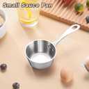 Mini Sauce Pan, Tri-Ply Stainless Steel Pot with Stay-Cool Handle Heating Sauce Gravy & Oil (5oz/150ml) - Silver