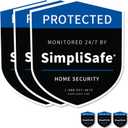 6PCS Simpli-Safe Stickers, Compatible with Home Security Systems, Durable and Waterproof Alarm Stickers