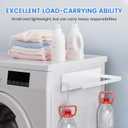 Magnetic Hanger Organizer for Laundry Room Organization, Clothes Storage Rack, Hanger Storage Rack for Washing Machine, White Laundry Room Rack