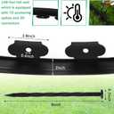 Queekay 148FT 2 Inch Tall Landscape Edging Kit with 70 Spikes 20 Connectors Plastic Garden Landscape Edge Border Flexible Landscaping Edging for Lawn Garden Yard Flower Bed(Black,2 Inch)