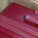 Hardshell Luggage Sets, Lightweight Stripes Suitcases with Spinner Wheels, Red-220