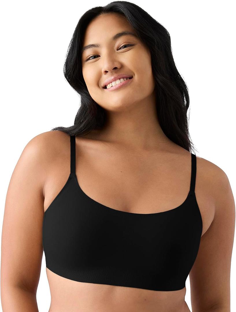 True & Co True Everybody Women's Adjustable Strap Scoop Neck Bra (Black, XS)