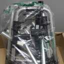 Walkers for Seniors, Folding Walker with Ski Glides 5'' Front Wheel Medical Lightweight Walker Height Adjustable Aluminum Standard Walker for Handicap and Adults (Silver)