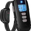 Dog Shock Collar with Remote Control – Shock Collar for Dogs 10–120 lbs, 2000FT Long Range IPX7 Waterproof Rechargeable Dog Training Collar with 4 Safe Modes Beep Vibration Shock & Flashlight Gy