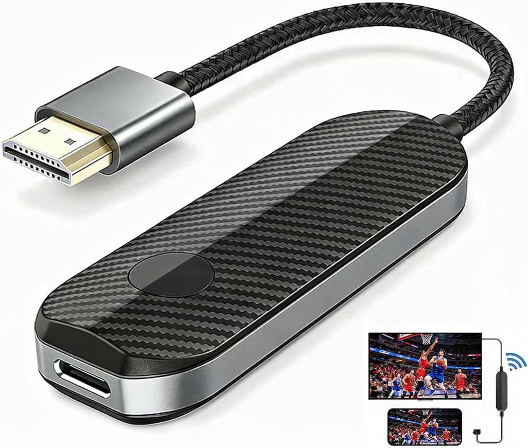 iShare iOS Wireless HDMI Display Adapter for iPhone iPad & Laptop, TikTok Viral Mirroring & Extended Display, 5GHz 1080P HD, Plug & Play No App, Stream YouTube TikTok to TV (Not Support Netflix)