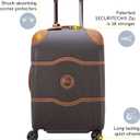 DELSEY PARIS Chatelet Air 2.0 - Hardside Carry on Plus 20 Inch - 360 Spinner Wheels - TSA Lock - USB Port- Lightweight Polycarbonate Travel Suitcase, Chocolate Brown