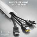 EVEO Cable Hider Wall 306 - Cable Raceway Cord Hider - Wire Covers for Cords on Wall, Cord Cover, Wall Cable Hider, Cable Concealer, Wire Hiders for TV on Wall Management-20X (L16 W0.95 H0.5) - White
