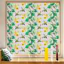 Colorful Bird and Floral Window Privacy Film Stained Glass Window Film Rainbow Window clings Non-Adhesive Reusable Decorative for Room (Hummingbird Bloom, 45.2 x157.4 in)