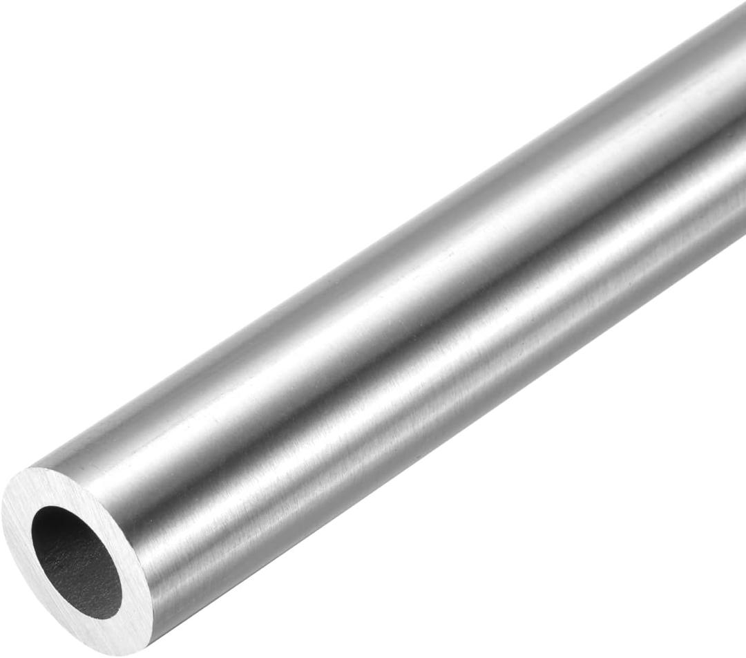 Uxcell 304 Stainless Steel Tube, 9mm ID 15mm OD 305mm Length Round Seamless Straight Steel Metal Capillary Pipe Tubing for Industry DIY Projects